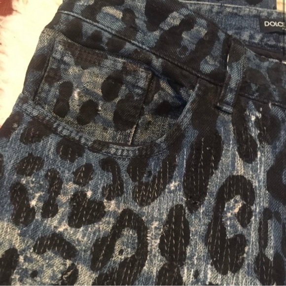 ⚜️$1,295 Retail Dolce & Gabbana Leopard Print Distressed Jeans⚜️ - Picture 13 of 16